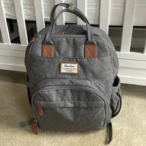 Grey diaper bag
